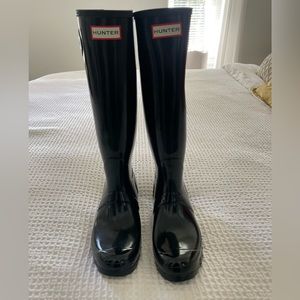 Hunter Original Gloss Women’s Tall Rain Boot Size 8.